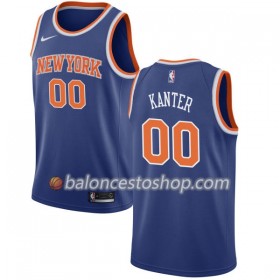 Camiseta Hombre NBA New York Knicks Enes Kanter 00 Nike 2017-18 Azul Swingman